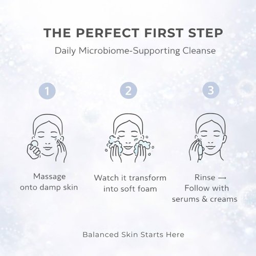 Consult Beaute Microbiome Facial Cleanser - Purifying Foaming Wash with Aloe, Non-Stripping & Gentle, 5.1 oz