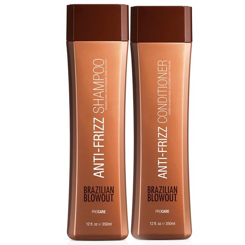 Brazilian Blowout Anti-Frizz Shampoo & Conditioner - 2 Count Pack for Smooth, Frizz-Free Hair