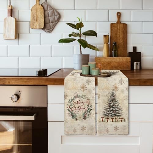 Christmas Tree Wreath Kitchen Towels Set - Tree Variation, 16x24 Inches
