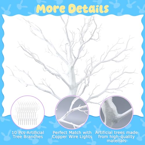 2 Pack 34-Inch Manzanita Trees with LED Warm Lights Halloween Decor