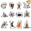 Halloween Cookie Cutter Set 12-Piece Stainless Steel Baking Mold for Cookies & Decorations
