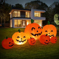 8FT Long Halloween Inflatable Pumpkin Patch with LED Lights - Outdoor Yard Decor
