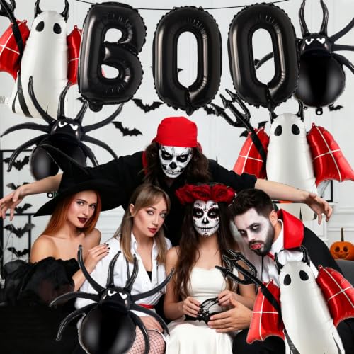 Cruslheep Red Halloween Party Decorations Foil Balloons - 9 Pieces