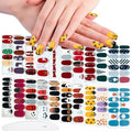 Self-Adhesive Nail Polish Stickers Set with Nail File for Manicure Designs