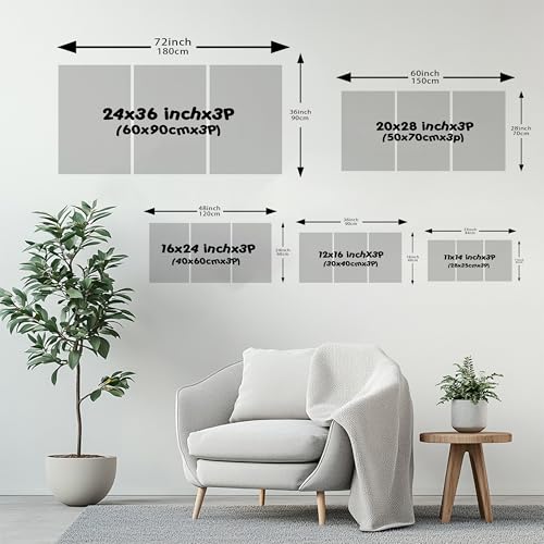 Islamic Wall Art Canvas Prints 3 Piece Quran Quote Ramadan Home Decor - 11x14 Inch Variation of Art-6