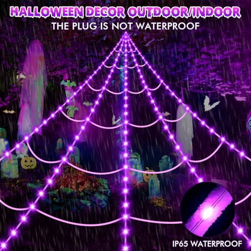 Halloween Spider Web Lights with 59