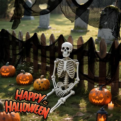 Halloween Creepy Cloth Black 200x80 Inch Spooky Halloween Fabric - Indoor & Outdoor Decor (Variation: 200x80 Inch)
