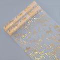 Gold Table Runner Roll 9FTx2 Sheer Gauze Chiffon Tulle Fabric Sequin Glitter