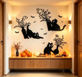 3-Piece Halloween Black Cat Wall Art Decor - Spooky Farmhouse Wall Hanging