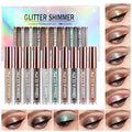 Liquid Glitter Eyeshadow Set - Metallic & Shimmer Pigments, Long Wear, 10 Shades