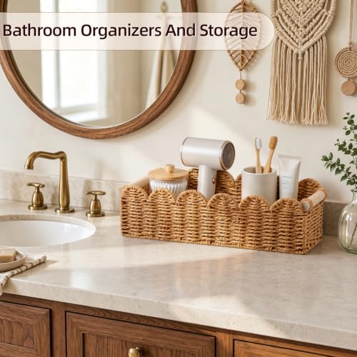 Bathroom Decor Toilet Paper Holder Basket - Neutral