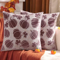 Halloween Pumpkin Pillow Covers 20x20 Set of 2 Purple Fall Decor