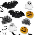 Halloween Claw Clips Set - Spooky Pumpkin Ghost Spider Web Hair Accessories for Kids
