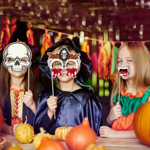 Halloween Photo Props Kit - 30pcs Funny & Spooky Costume Accessories - Variation: Halloween