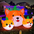 5 ft Halloween Inflatable Pumpkin Dog Outdoor Decor with LED Lights
