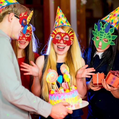 Dragon Theme Party Favors Set for Adults - Masks, Figures, Keychains & Stickers