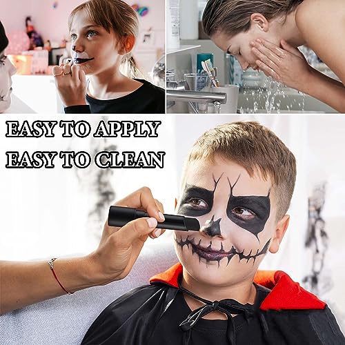 Black Long-Lasting Matte Lipstick Waterproof Body Paint for Halloween Cosplay