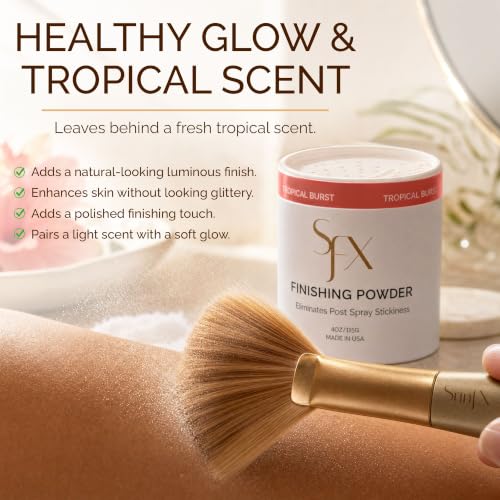 SunFX Setting Powder Tropical Burst 4oz Post-Tan Finishing Veil - Translucent Shimmer