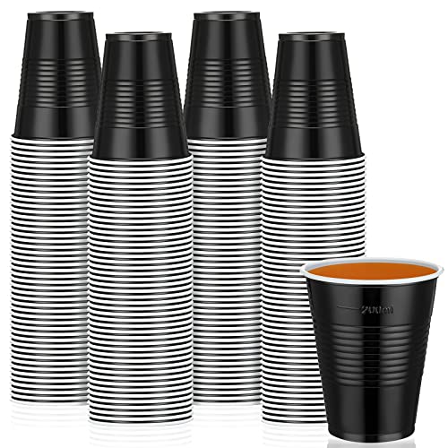Black Disposable Cups 9oz Pack of 100 for Parties & Weddings - Yinkin