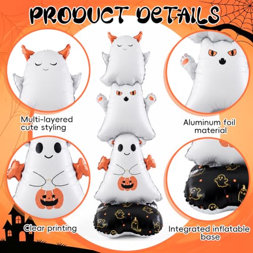 Self-Standing Ghost Halloween Balloons 2-Pack - Indoor Party Decorations