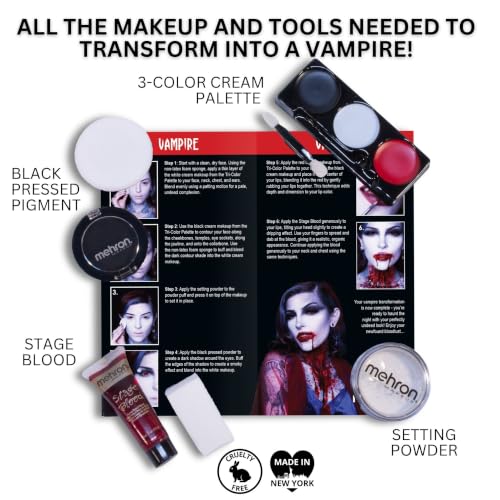Vampire Character Makeup Kit - Professional Special FX Costume & Stage Makeup