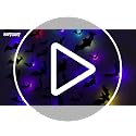 Multicolor 40 Pcs Light Up Bat Wall Decor - 3D Halloween Lighted Bat Stickers