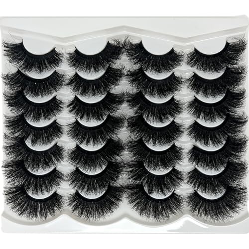 Long Lashes 01 Fluffy Mink Dramatic Cat Eye False Eyelash Strips - 25mm Thick Reusable