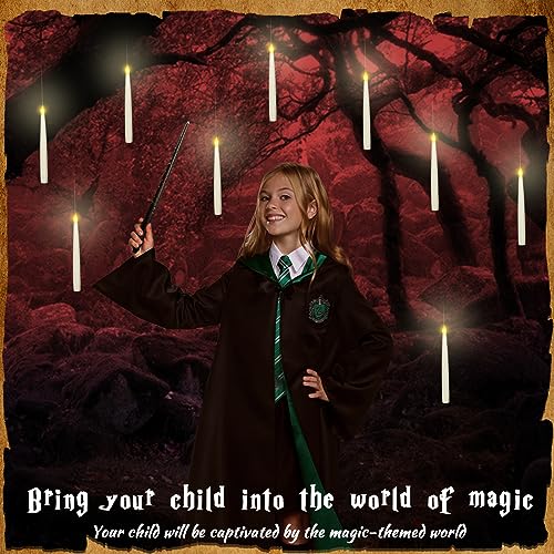 20PCS Flickering LED Floating Candles with Wand Remote for Halloween Decor
