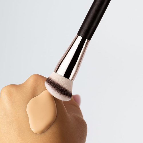 Molly Skin Foundation Makeup Brush and Concealer Brush Duo, Under Eye Concealer Makeup Brush, Angled Cosmetic Brush For Blending, Concealing, Contouring Makeup, 2 Piece Set (106 206)