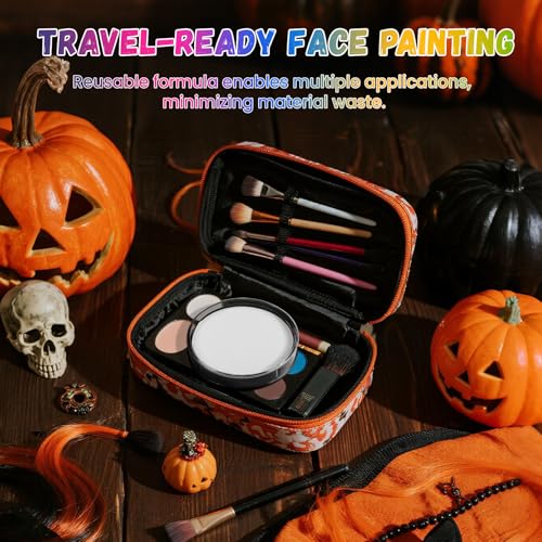 White Water Based Face Paint for Halloween, Vibrant & Fast-Drying 1.06 oz - Variation: White