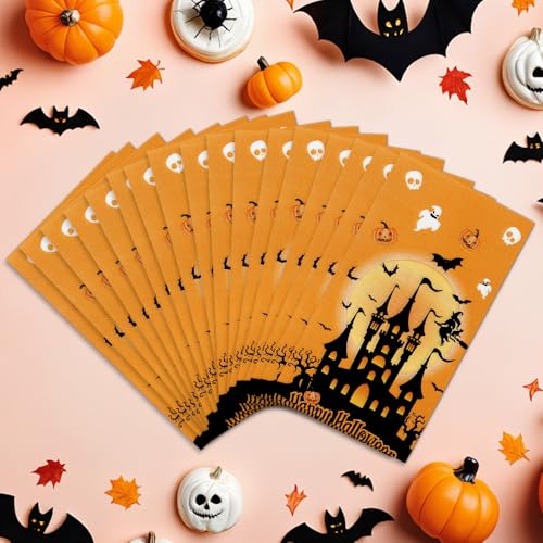 Halloween Castle Paper Napkins - 200PCS Disposable Party Dinner Towels