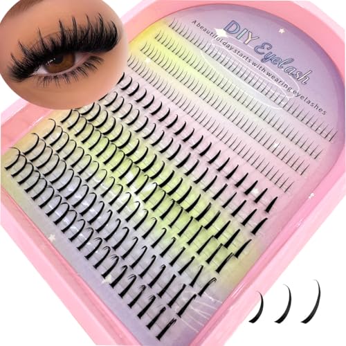 Eyelash Clusters & Volume Lashes Mix - DD-Curl 11Rows Spikes 01 - DIY Manga Style Eyelash Extensions