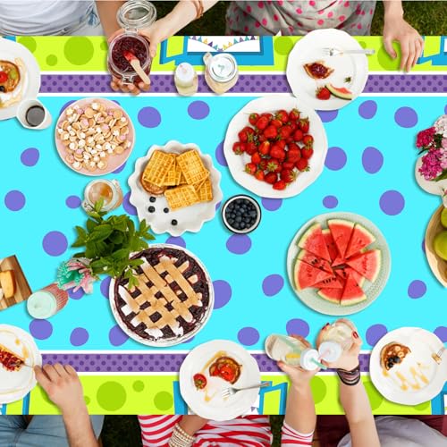 Monster Tablecloths Set - Plastic Party Covers for Birthday & Halloween