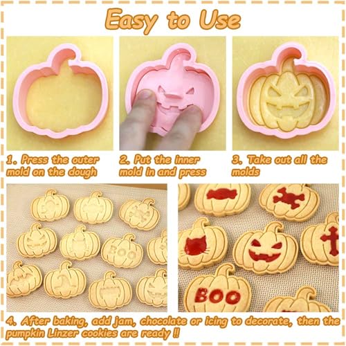 Mini Pumpkin Cookie Cutter Set - Halloween & Dia de los Muertos Faces - Pumpkin-P