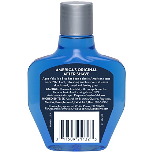 Aqua Velva Ice Blue After Shave for Men - Classic 3.5 Fl Oz Travel Size