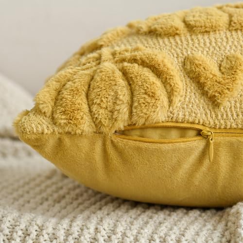 Yellow Pumpkin Fall Throw Pillow Covers 18x18 Inch - Pack of 2