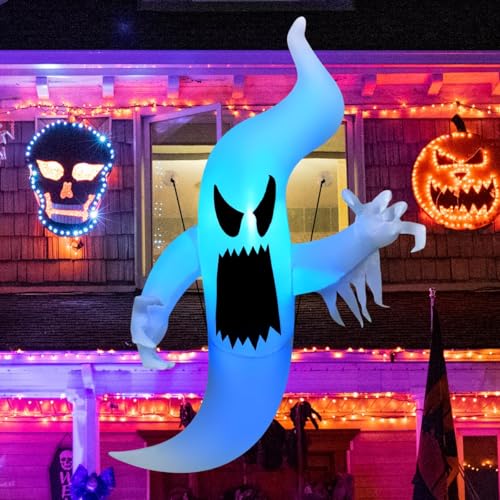 Halloween Ghost Inflatable Decorations with LED Lights - 6FT & 12FT Outdoor Inflatables