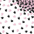 Halloween Confetti Set - Little Boo Ghost Paper Scatter in Black & Pink - 120pcs
