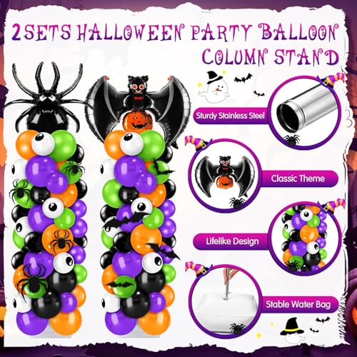 Halloween Balloon Column Kit with Bat and Spider Variations - Party Decorations