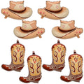 Western Cowboy Party Balloons - Cowboy Boot & Hat Foil Balloons, Cowboy Variation