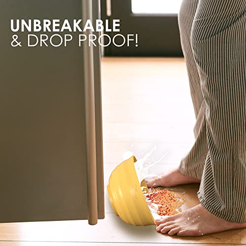 Multicolor 60 oz Unbreakable Wheat Straw Bowls Set - Microwave Safe Serving & Salad Bowls