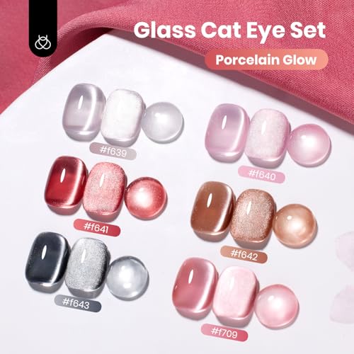 Beetles Cat Eye Gel Nail Polish Set - Porcelain Glow Variation 0-0-0