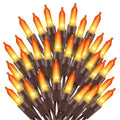 Orange Christmas Mini String Lights Brown Wire 300L Indoor Outdoor Decor Variation