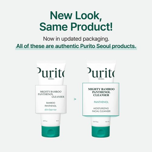 PURITO Mighty Bamboo Cleanser - Gentle Moisturizing Face Wash for Sensitive Skin | Vegan, 150ml
