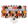 Halloween Friendship Bracelets with Ghost Pumpkin Beads - Color 20