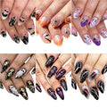 Halloween Reusable Fake Nails - Gothic Cute Terrifying 144PCS Colorful1
