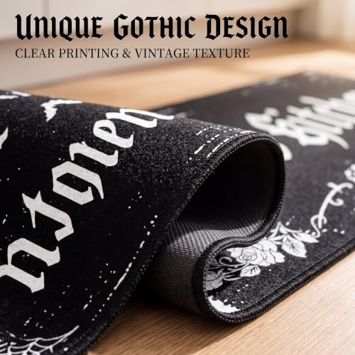 Halloween Witchy Floor Rugs Set - Gothic Kitchen Mats for Seasonal Decor