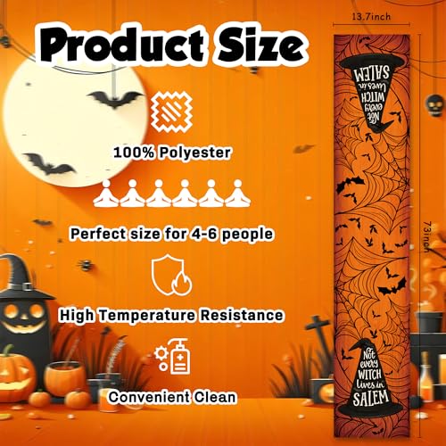 Halloween Witch Table Runner - Not Every Witch Lives in Salem - 73x13.8 Inches