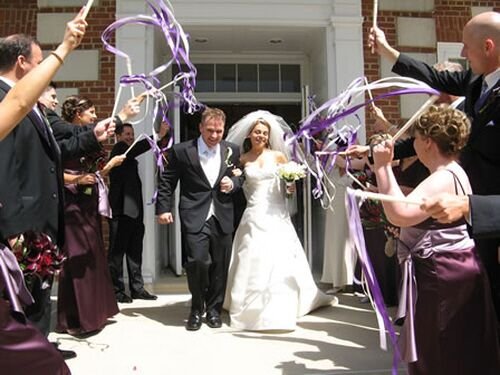 100PCS Wedding Ribbon Wands with Silk Fairy Streamers - Party Send Off Favors - White