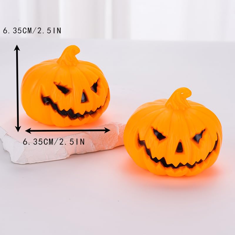 Mini LED Jack-o'-Lantern Pumpkin Lanterns Set - Halloween & Fall Decor - Pumpkin_A
